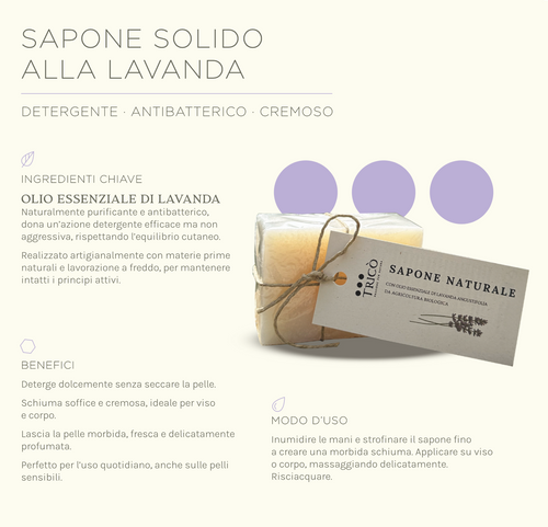 Sapone Solido alla Lavanda